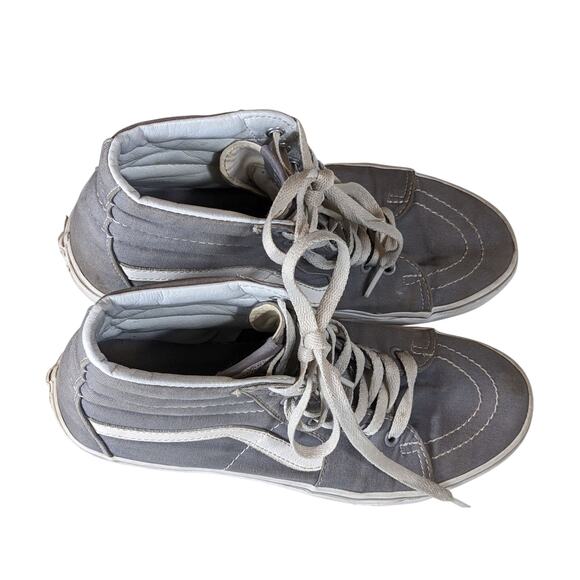 Vans Sk8 Hi Shoes Mens 8 Womens 9.5 Gray Canvas High Top Skate Sneakers Lace Up main image 5